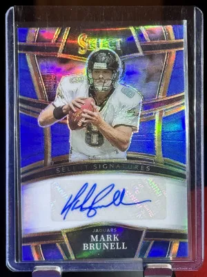 2022 Panini Select Mark Brunell #SSP-MAB Blue Select Signatures #/99 front